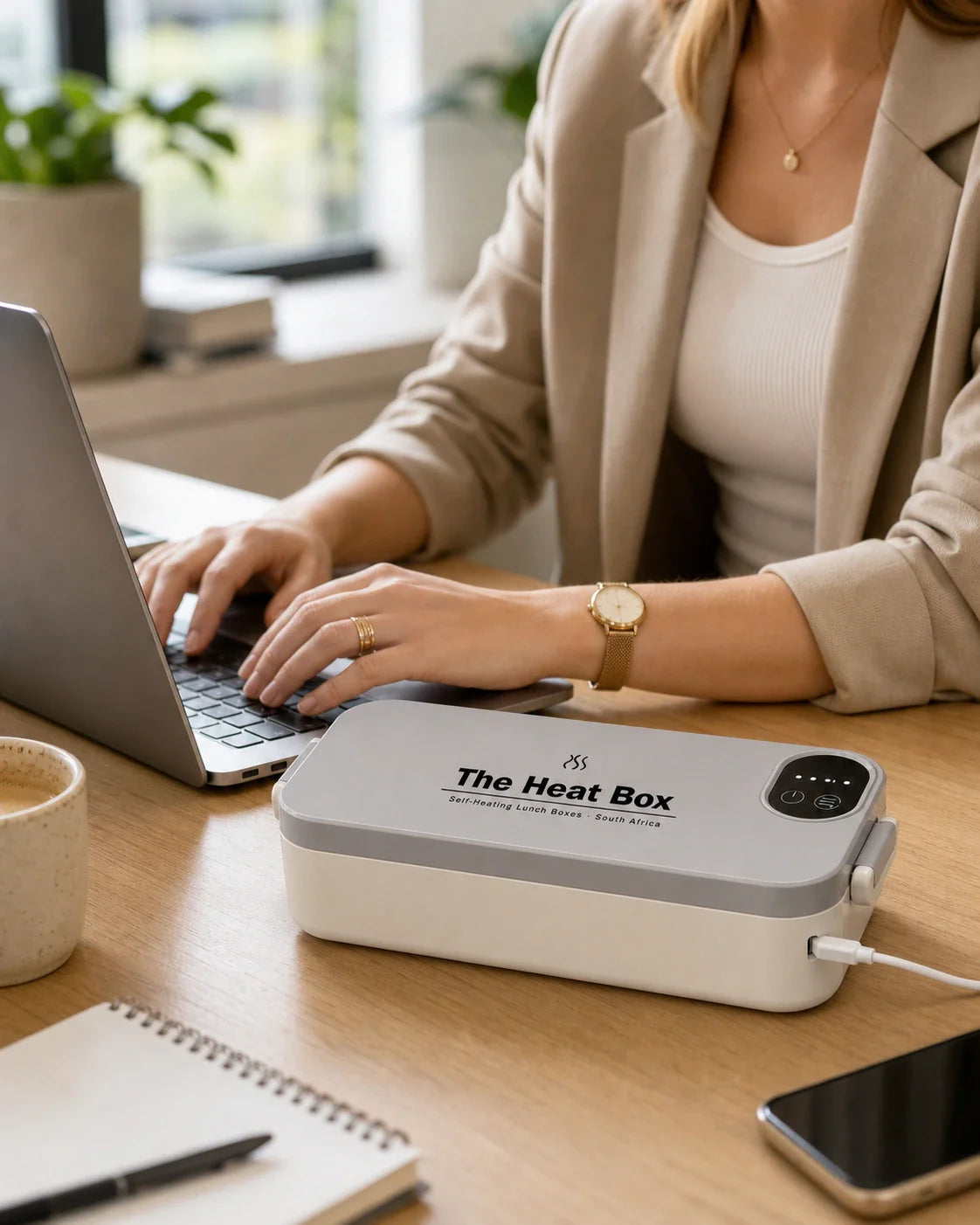 The HeatBox — office desk white lifestyle