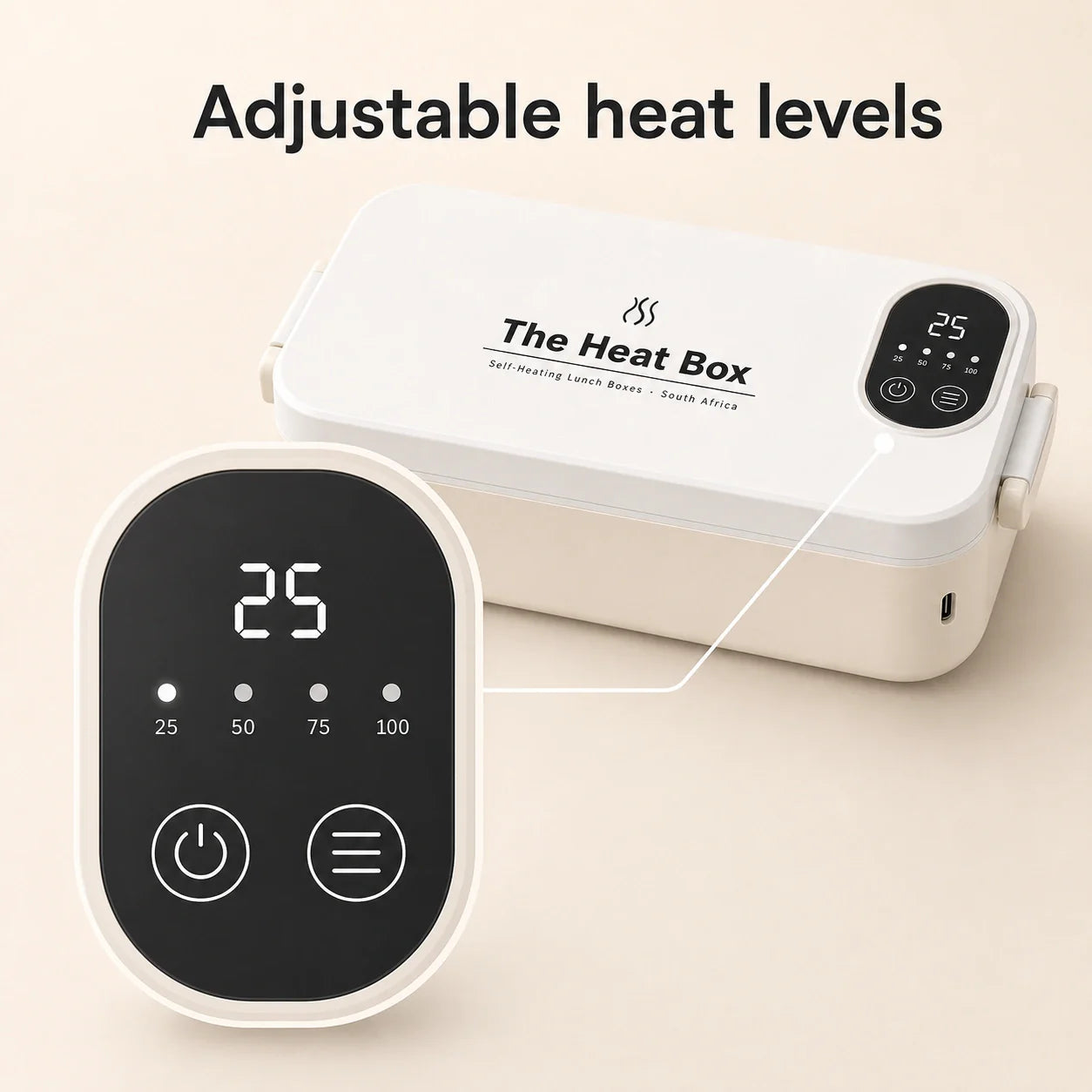 The HeatBox — adjustable heat levels control panel