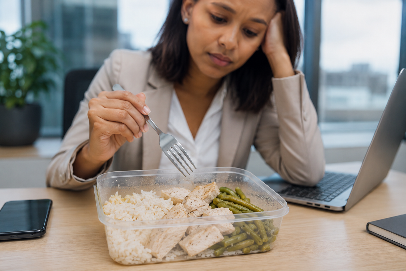 A cold packed lunch left uneaten